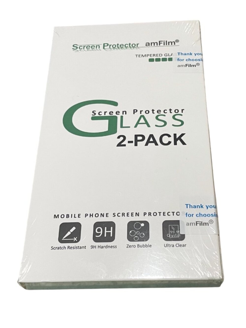amfilm Tempered Glass Screen Protector for iPhone 6/6S/7/8 (2-Pack)